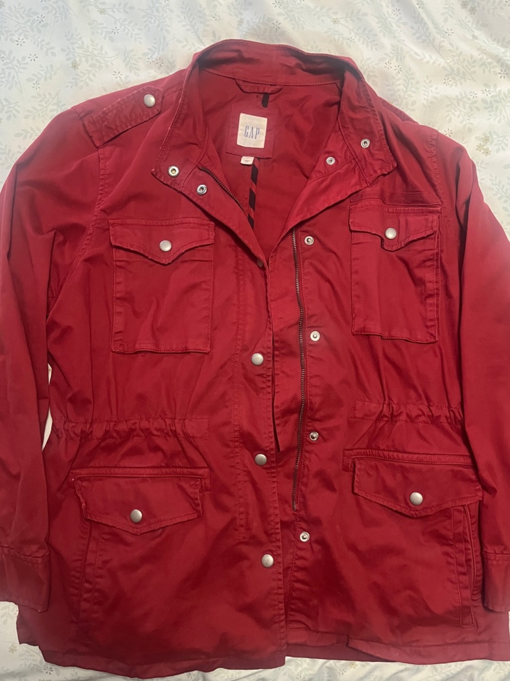GAP Red Utility Jacket with Front Pockets